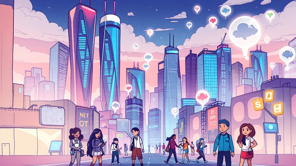 디지털 윤리 관련 최신 이슈 및 전망 (cartoon 스타일)