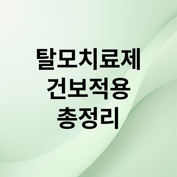 탈모치료제
건보적용
총정리 (탈모 치료제 건보 적용)