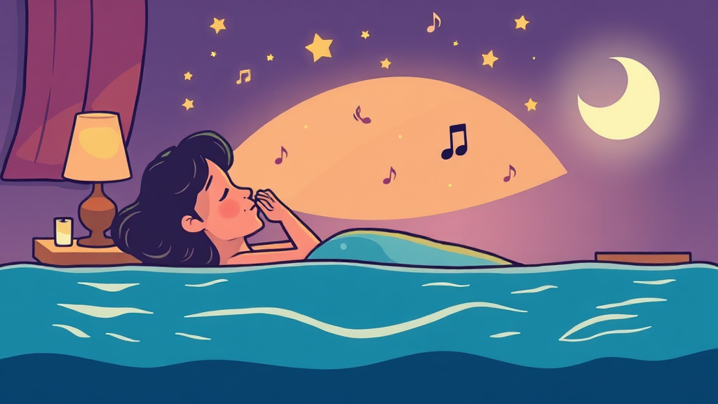 몸과 마음을 편안하게: 수면을 돕는 이완 요법과 호흡법 (cartoon 스타일)