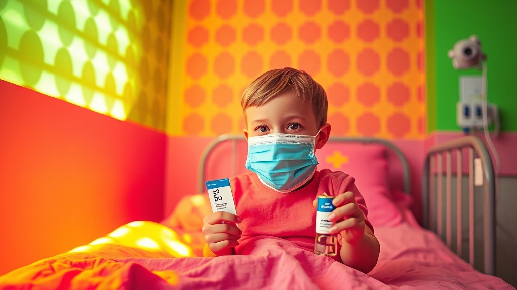 독감 검사 & 항바이러스제 치료 (popart 스타일)