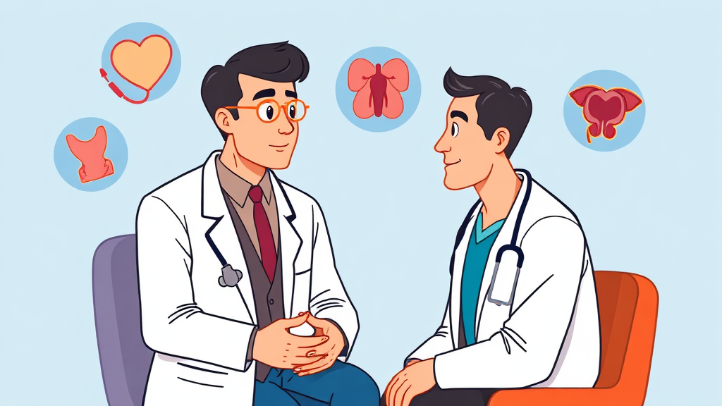 비뇨기과, 남성·여성 건강부터 소변 문제까지 모든 해답 4 남성 건강, 비뇨기과에서 답을 찾다 (cartoon 스타일)