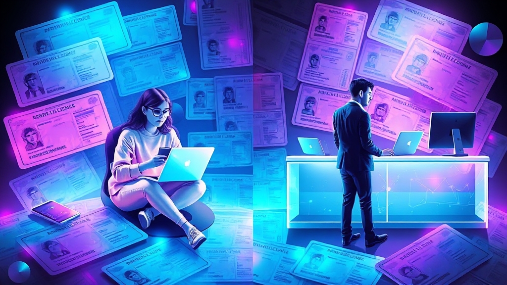 온라인 vs 방문, 뭐가 좋을까? (illustration 스타일)