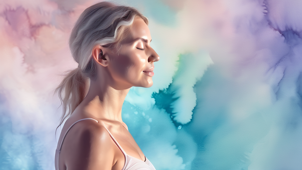 체중 감량부터 수명 연장까지: 간헐적 단식의 장점 (watercolor 스타일)