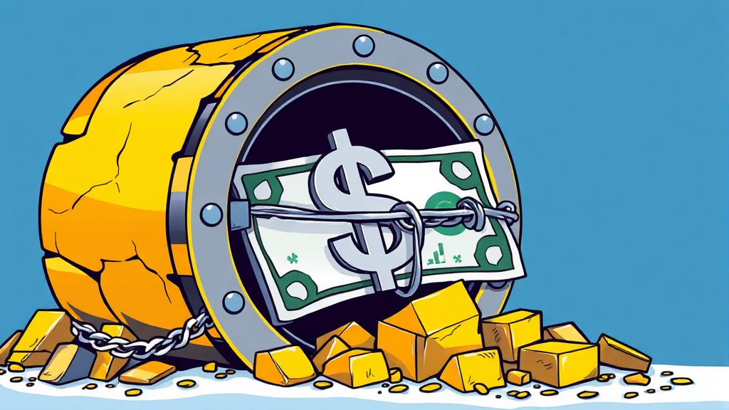 달러 강세와 금/은 가격 (illustration 스타일)