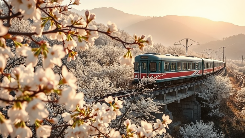 양산 순매원: 매화꽃 만발한 아름다운 풍경 (realistic 스타일)