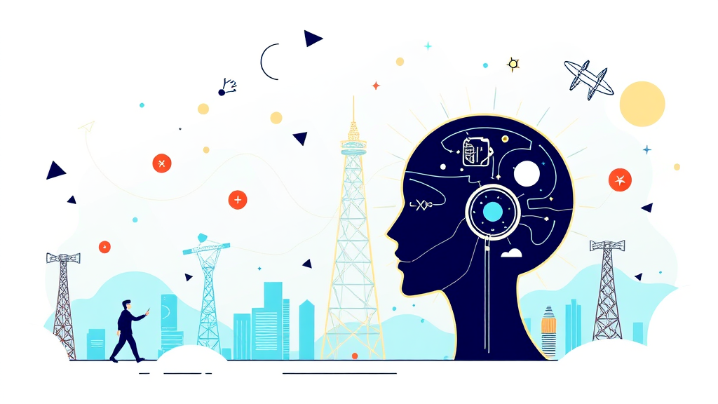 이통3사 4조 영업익 심층 분석 8 AI 사업 경쟁 심화 (illustration 스타일)