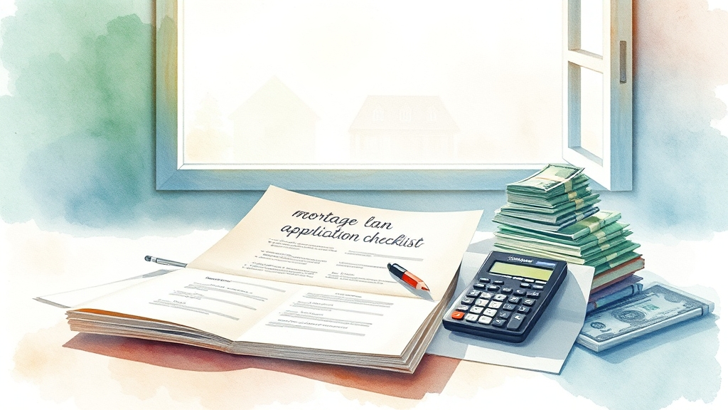 주담대 신청 절차 & 필수 체크리스트 (watercolor 스타일)