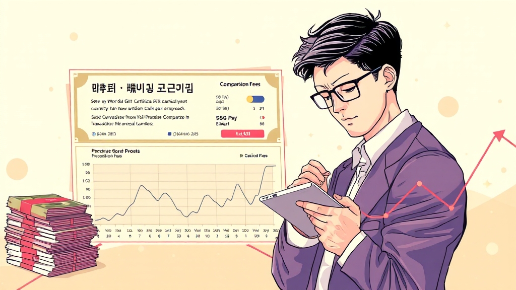 현금화 시 수수료 및 한도 분석 (illustration 스타일)