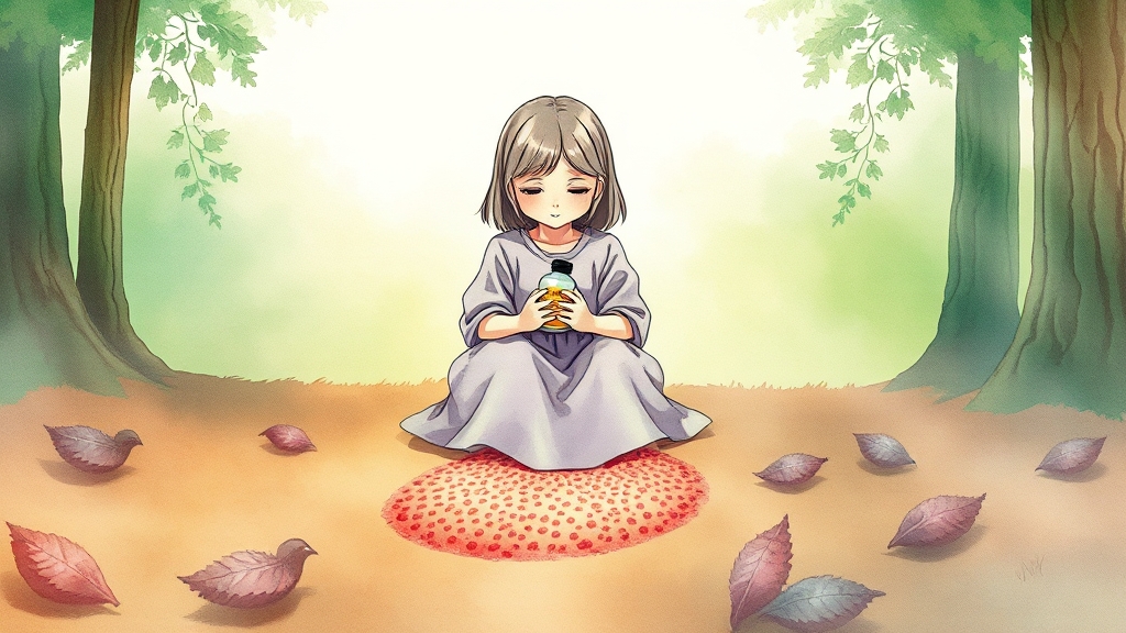 글루콤 부작용 및 주의점 (watercolor 스타일)