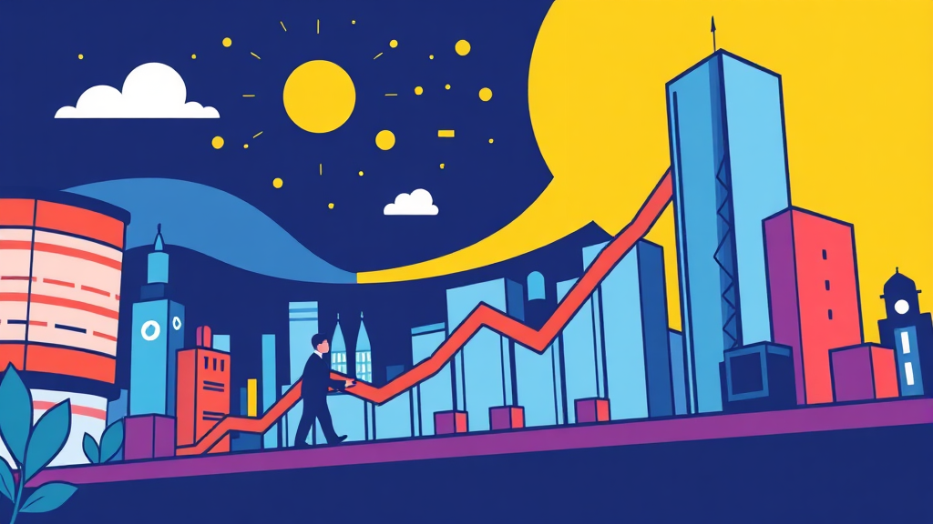 금리 인하 시대, 한국 주식 시장 기회와 투자 전략 6 금리 인하 시대, 투자 전략 및 유망 업종 탐색 (cartoon 스타일)