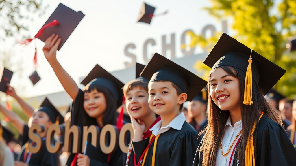 졸업식 포토존 설치 및 운영 안내 (realistic 스타일)