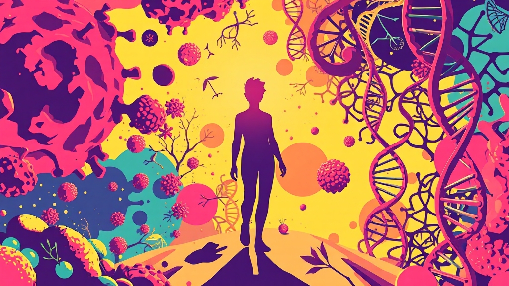 암, 왜 생기는 걸까요? (popart 스타일)