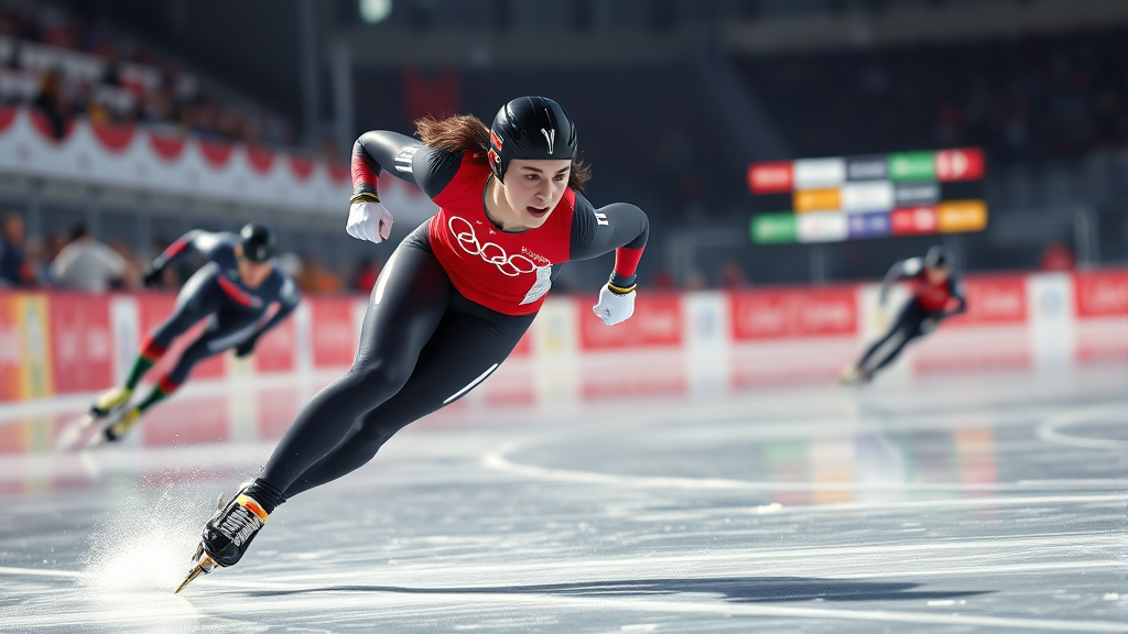 금메달을 향한 질주: 김길리 선수의 경기 분석 및 하이라이트 (realistic 스타일)