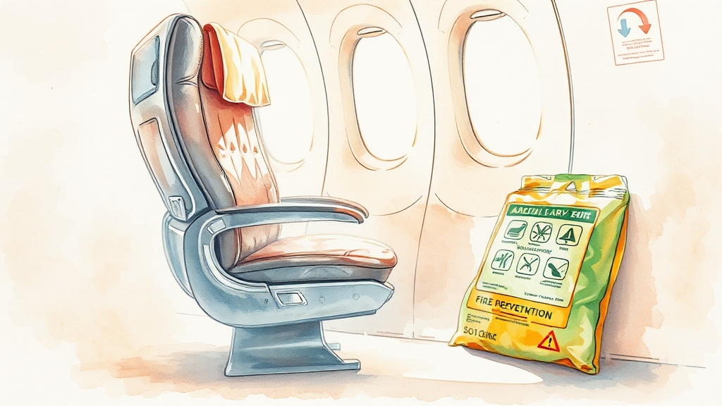 보조배터리 사고 예방 및 관리 (watercolor 스타일)