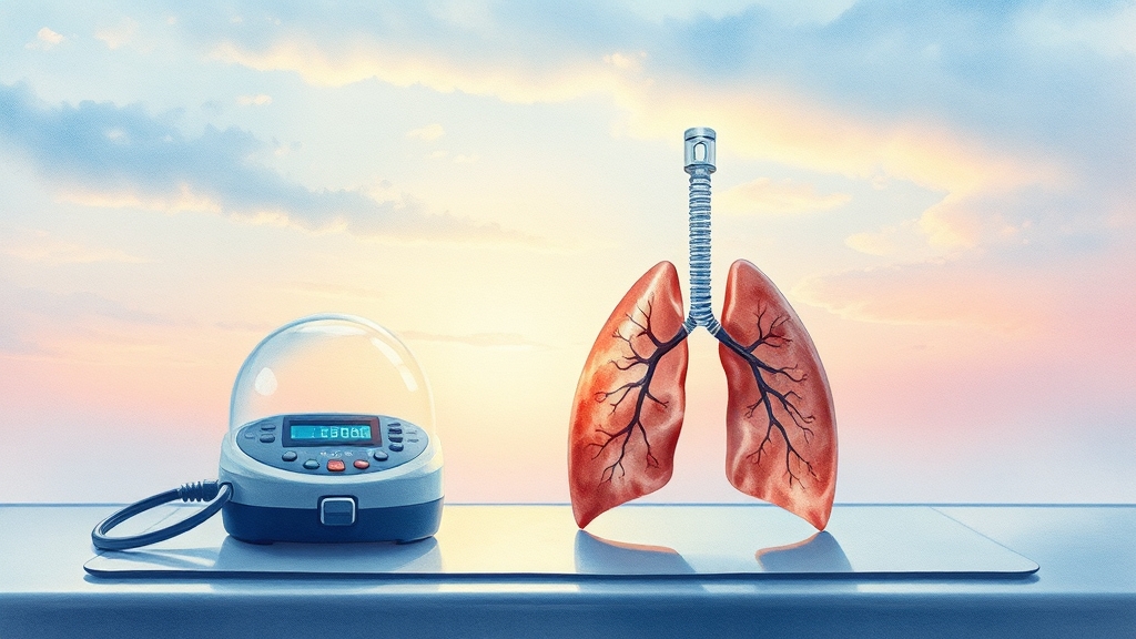 천식 진단, 어떻게 하나요? (watercolor 스타일)