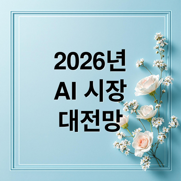 2026년 AI 시장 대전망 (2026년 인공지능 시장 전망)