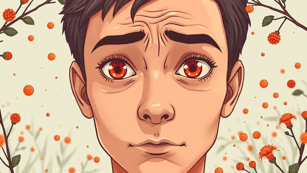 알레르기성 결막염 (illustration 스타일)