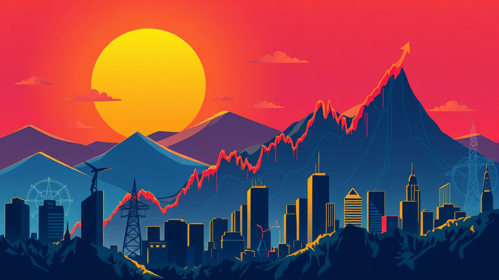 주요 산업 및 종목 (cartoon 스타일)