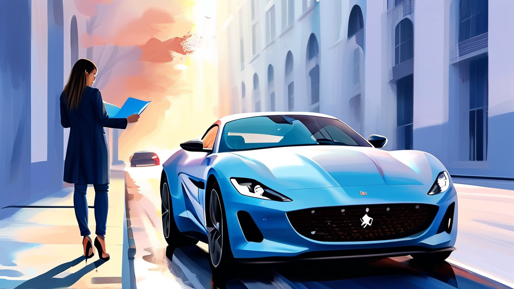 자동차 담보대출, 장점과 단점을 명확히 파악하기 (watercolor 스타일)