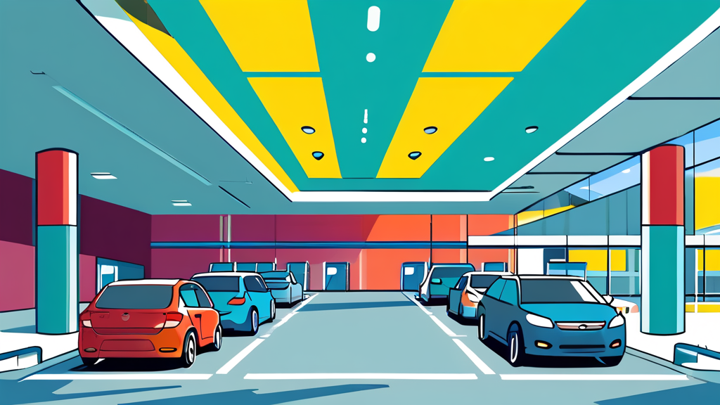 주차장 종류별 요금 및 특징 비교 (cartoon 스타일)