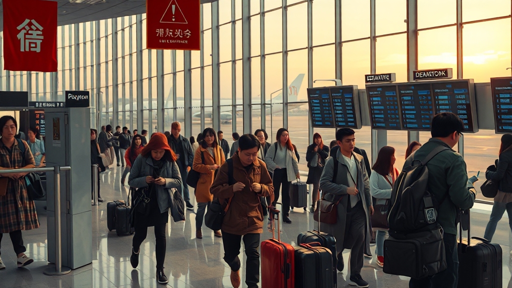 항공편 운항 차질 전망 (realistic 스타일)