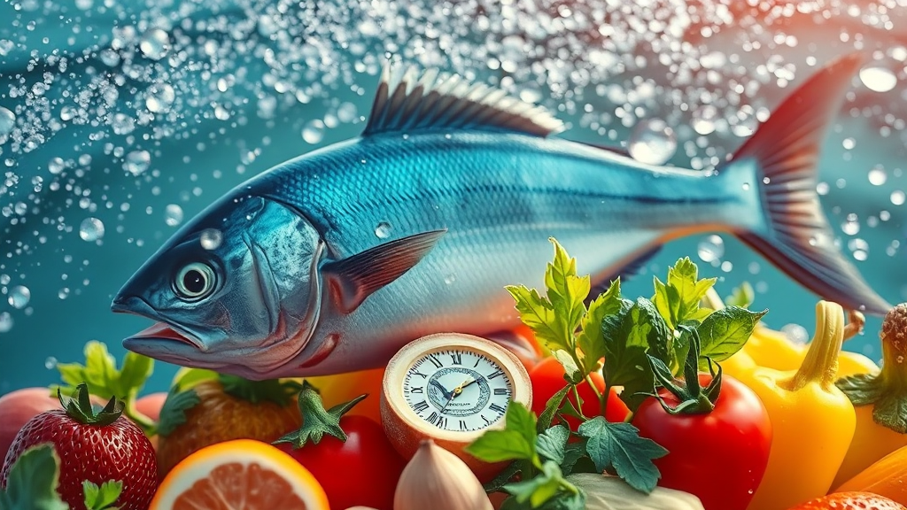 혈관 건강에 좋은 음식과 운동 (realistic 스타일)