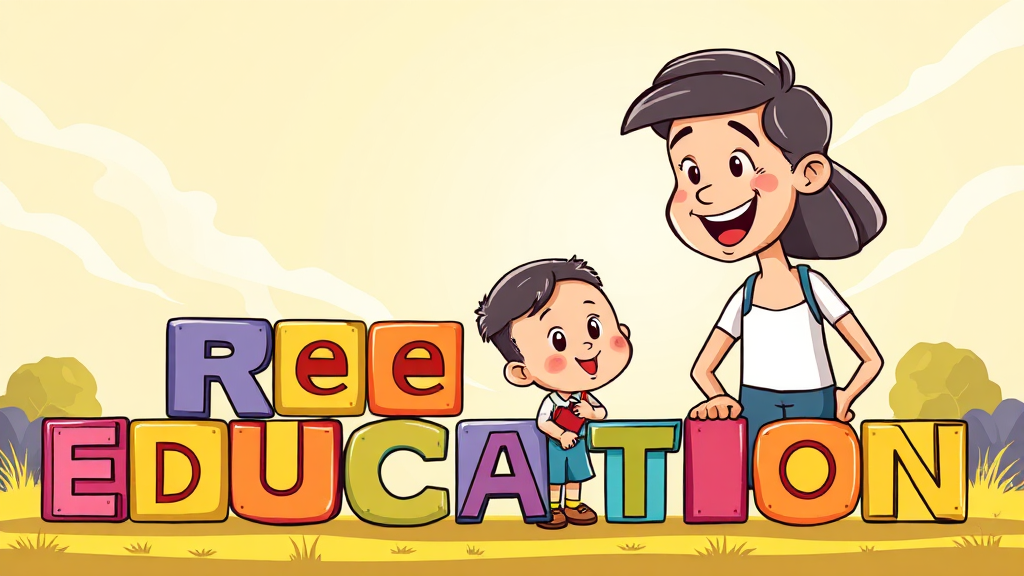 무상교육 신청, 어떻게 해야 할까? (cartoon 스타일)