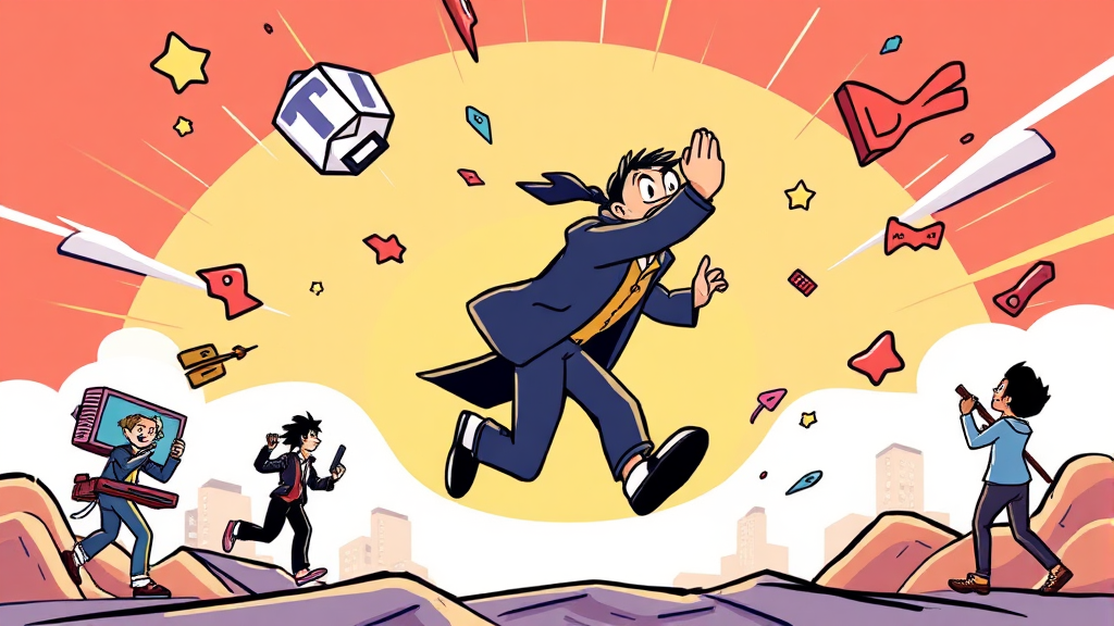 에스팀 상장, 미래를 향한 발걸음 (cartoon 스타일)