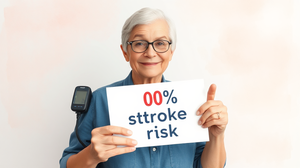 뇌졸중 위험과 ‘300’의 관계 (watercolor 스타일)