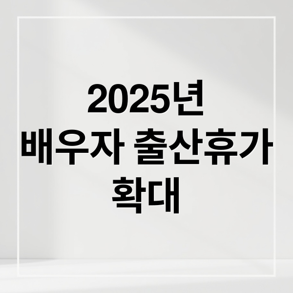 2025년
배우자 출산휴가
확대 (배우자 출산휴가 급여신청)