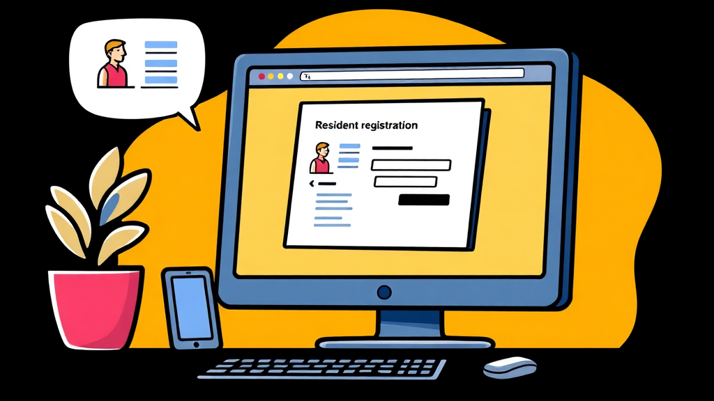 집에서 편하게: PC로 주민등록등본 발급받기 (cartoon 스타일)