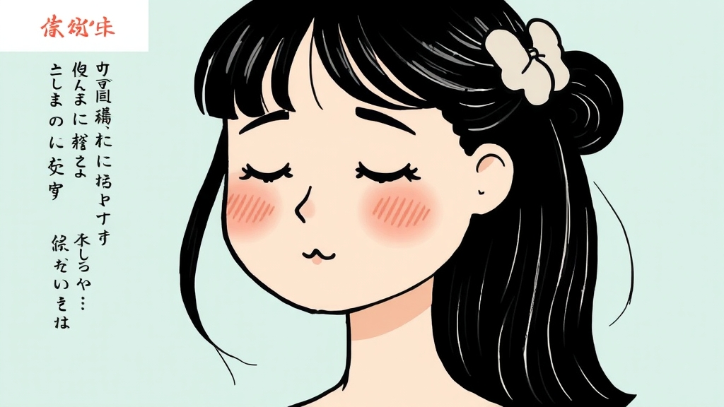 여성 탈모 원인과 증상 (cartoon 스타일)