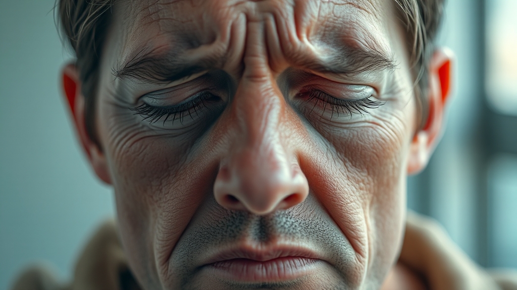 축농증 원인과 악화 요인 (realistic 스타일)