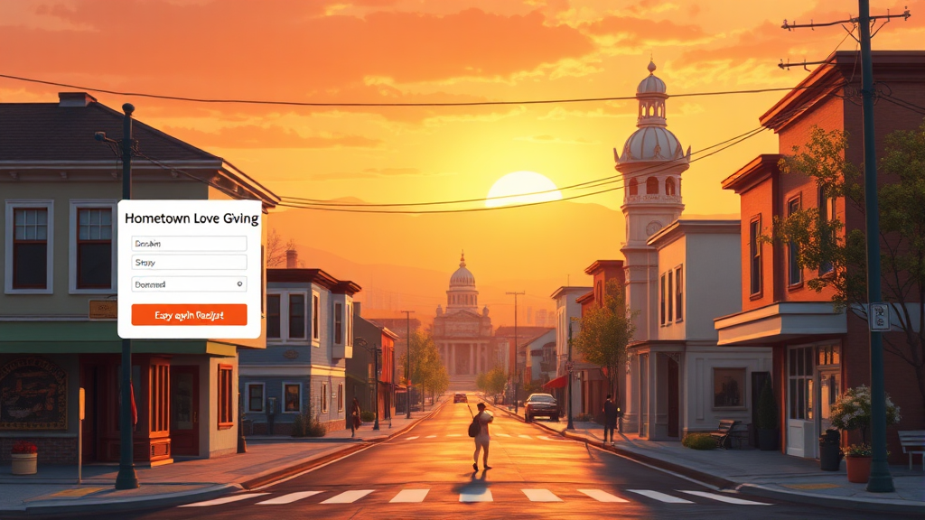 고향사랑기부제 신청 방법 (realistic 스타일)