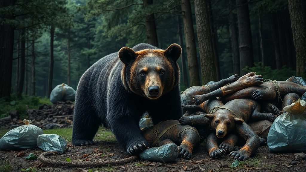 곰 포획 및 사살 현황 (realistic 스타일)