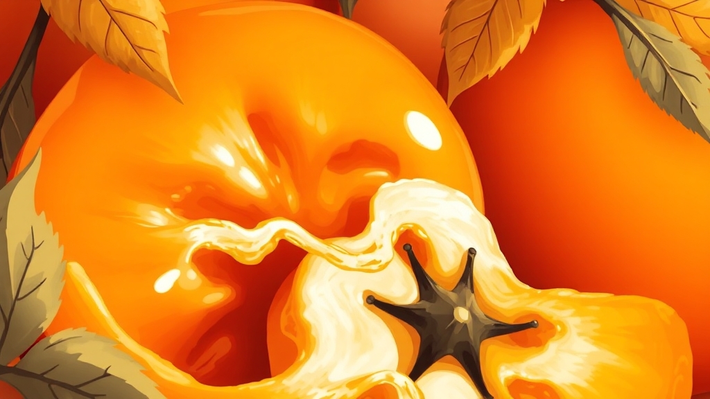 홍시 칼로리 & 영양 성분 분석 (illustration 스타일)