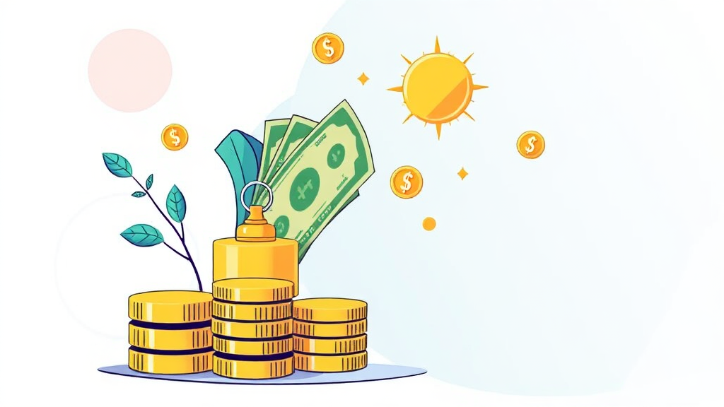 주식담보대출, 왜 필요할까요? (illustration 스타일)