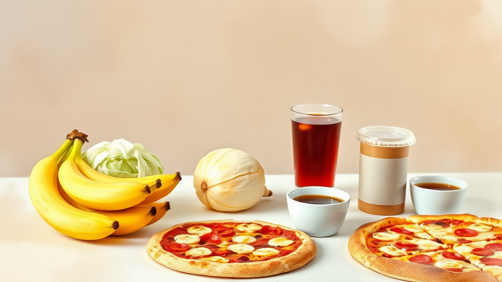 좋은 음식 vs 피해야 할 음식 (watercolor 스타일)