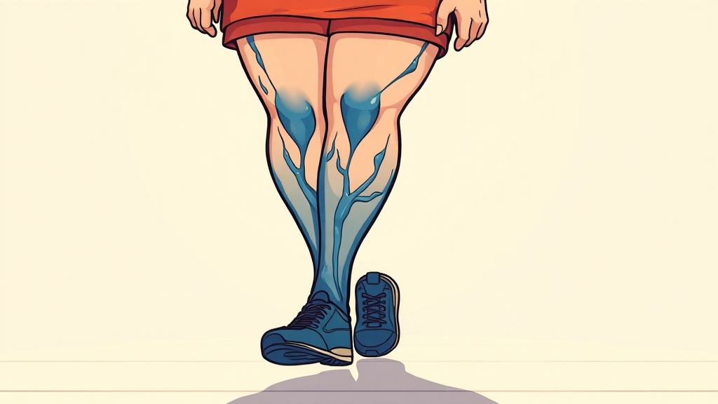 하지정맥류와 다리 부종 (cartoon 스타일)