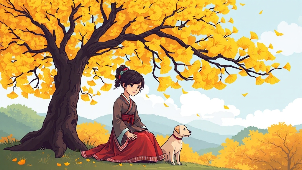 은행나무 사진 촬영 팁 (cartoon 스타일)