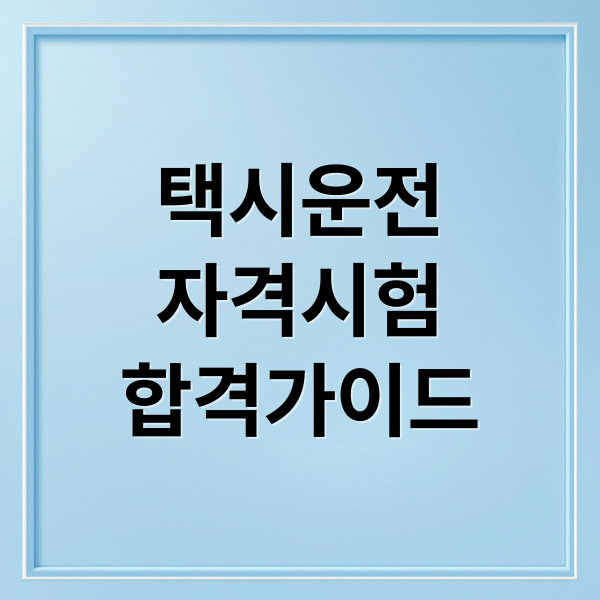 택시운전
자격시험
합격가이드 (택시 운전 자격 시험 기출문제)