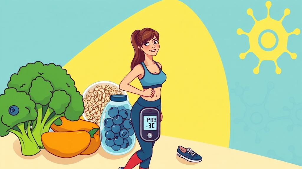 다낭성난소증후군 관리법 (cartoon 스타일)