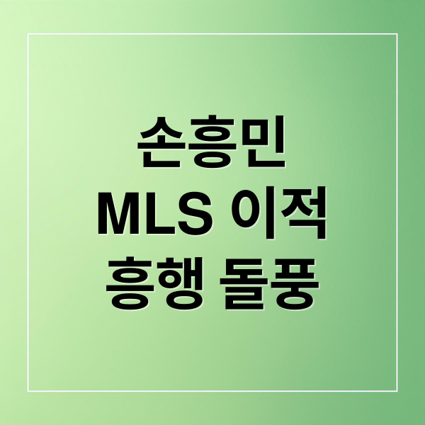 손흥민
MLS 이적
흥행 돌풍 (손흥민 유니폼 티켓 판매율)