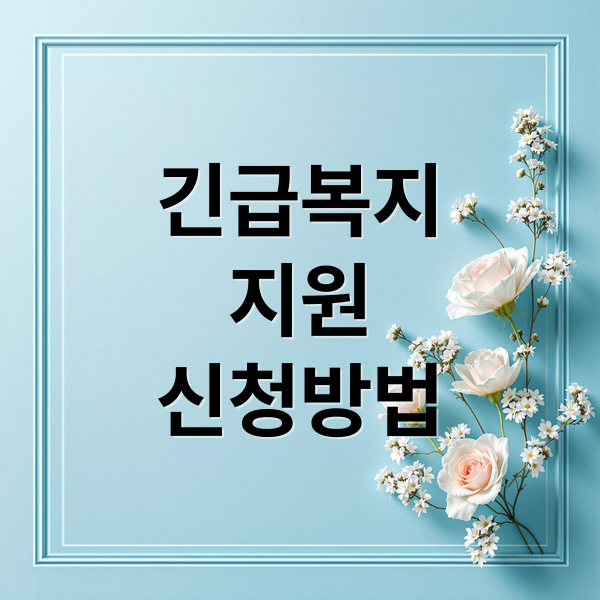 긴급복지
지원
신청방법 (긴급복지 지원 신청 성공 가이드 완벽 정리)