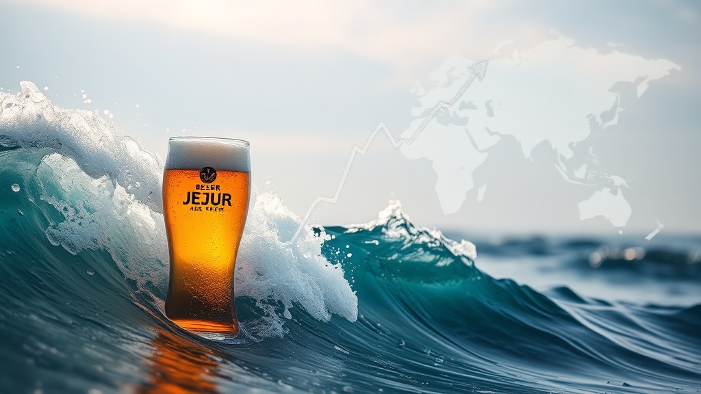 제주맥주 경영 현황 및 실적 (realistic 스타일)