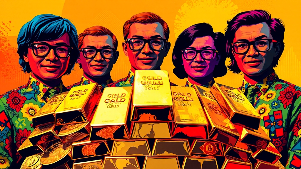 금 투자 성공 전략: 분산 투자와 장기 보유 (popart 스타일)
