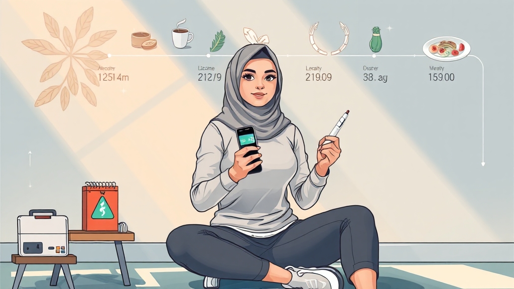 당뇨병 환자를 위한 저혈당 관리 전략 (illustration 스타일)