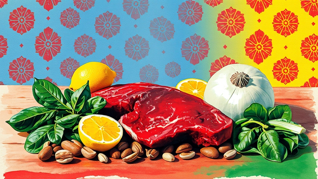 빈혈 예방 식단 관리 (popart 스타일)
