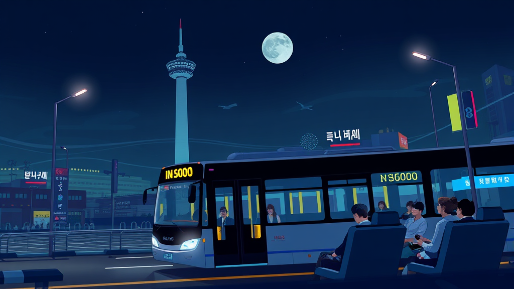 주요 목적지별 공항버스 노선 (illustration 스타일)