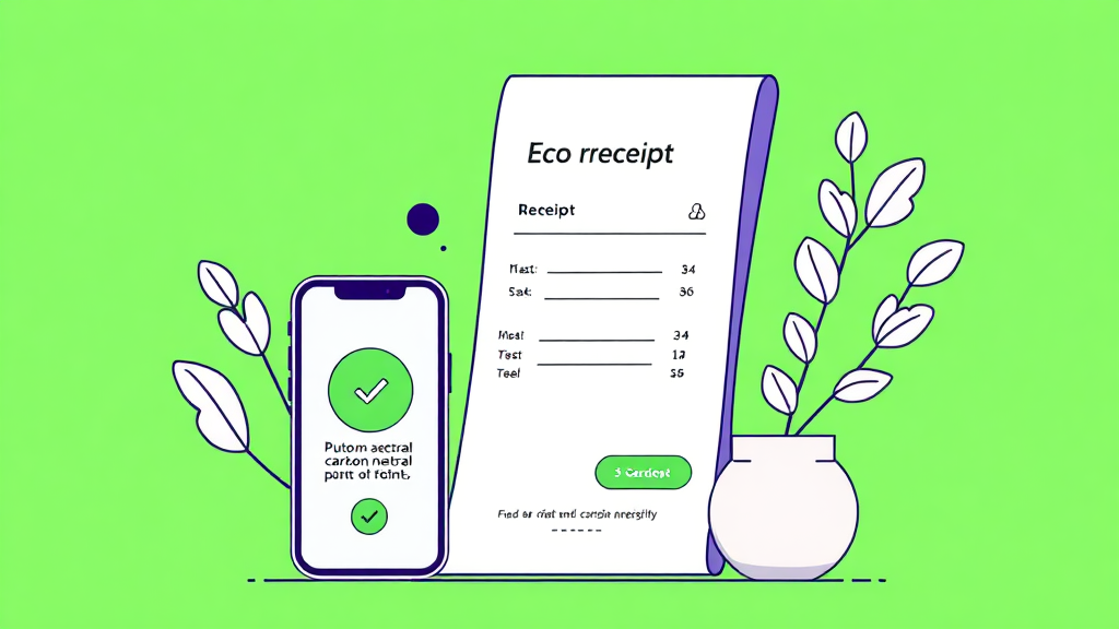 전자영수증 적립 꿀팁 (illustration 스타일)